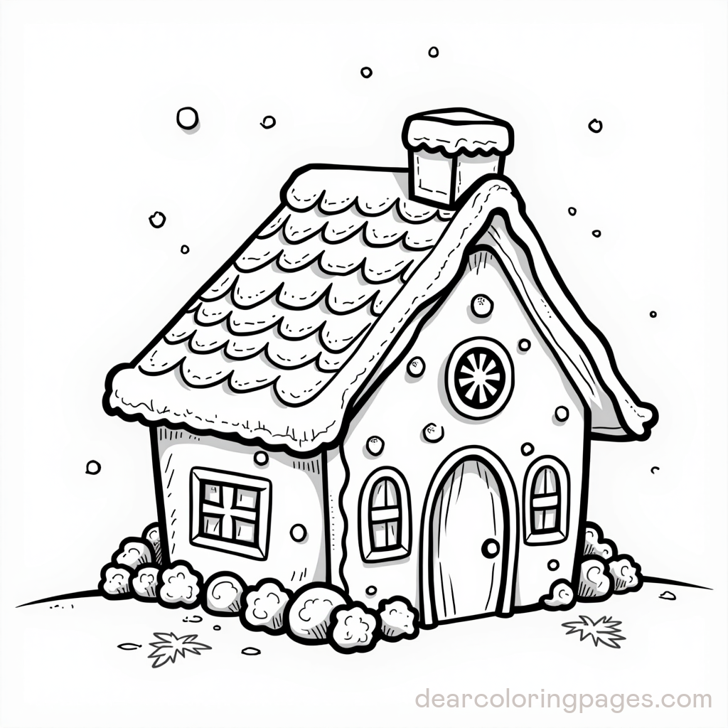 Snowy Gingerbread Cottage