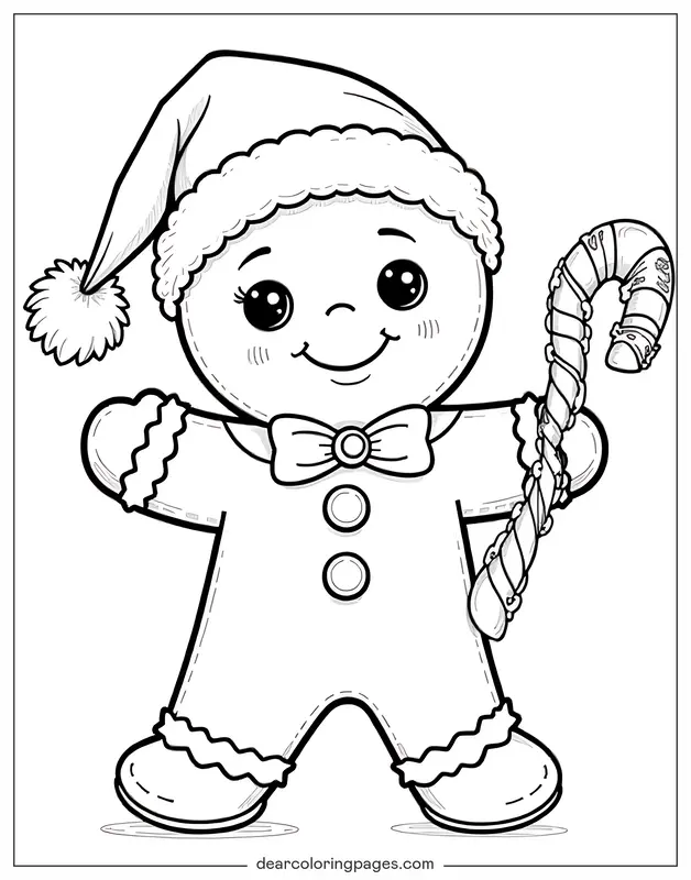 Invierno Dibujo para Colorear - Dibujo para Colorear del Niño de Jengibre