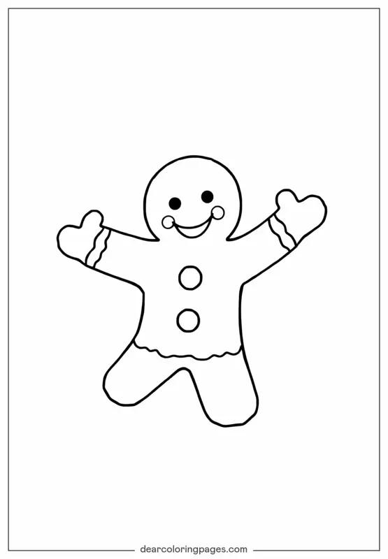 Invierno Dibujo para Colorear - Hombre de Jengibre Dibujo para Colorear