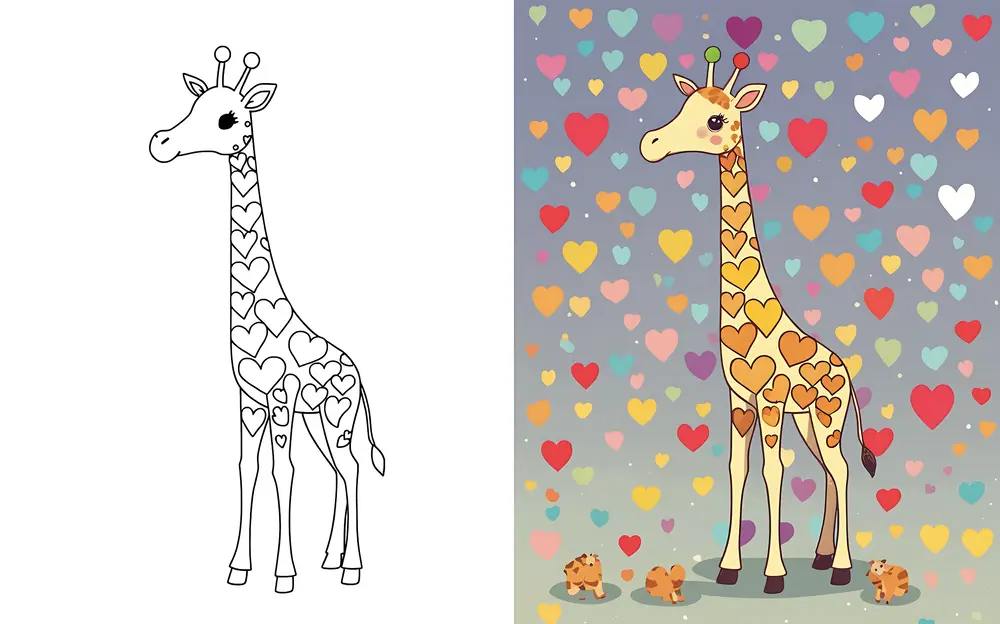 Giraffe Ausmalbilder