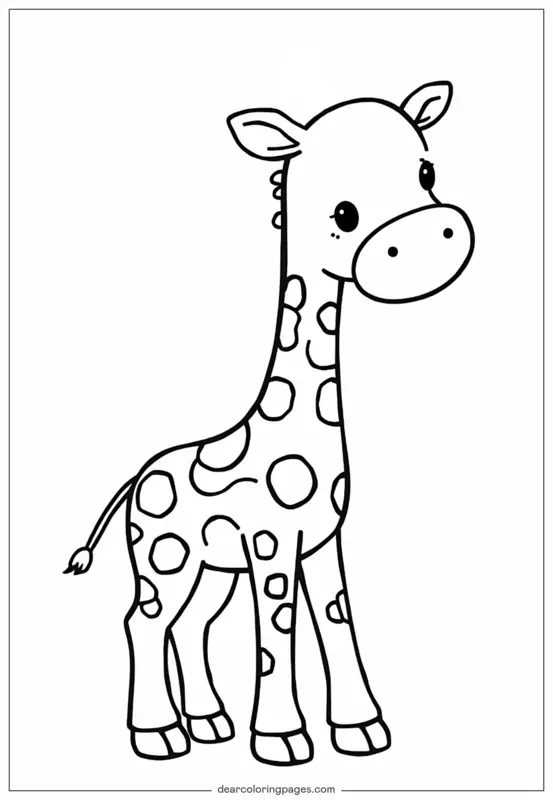 Animali Disegni da Colorare - Giraffa Disegno da Colorare