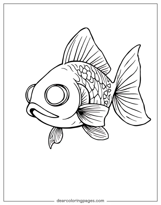 Goldfish Coloring Page - Goldfish
