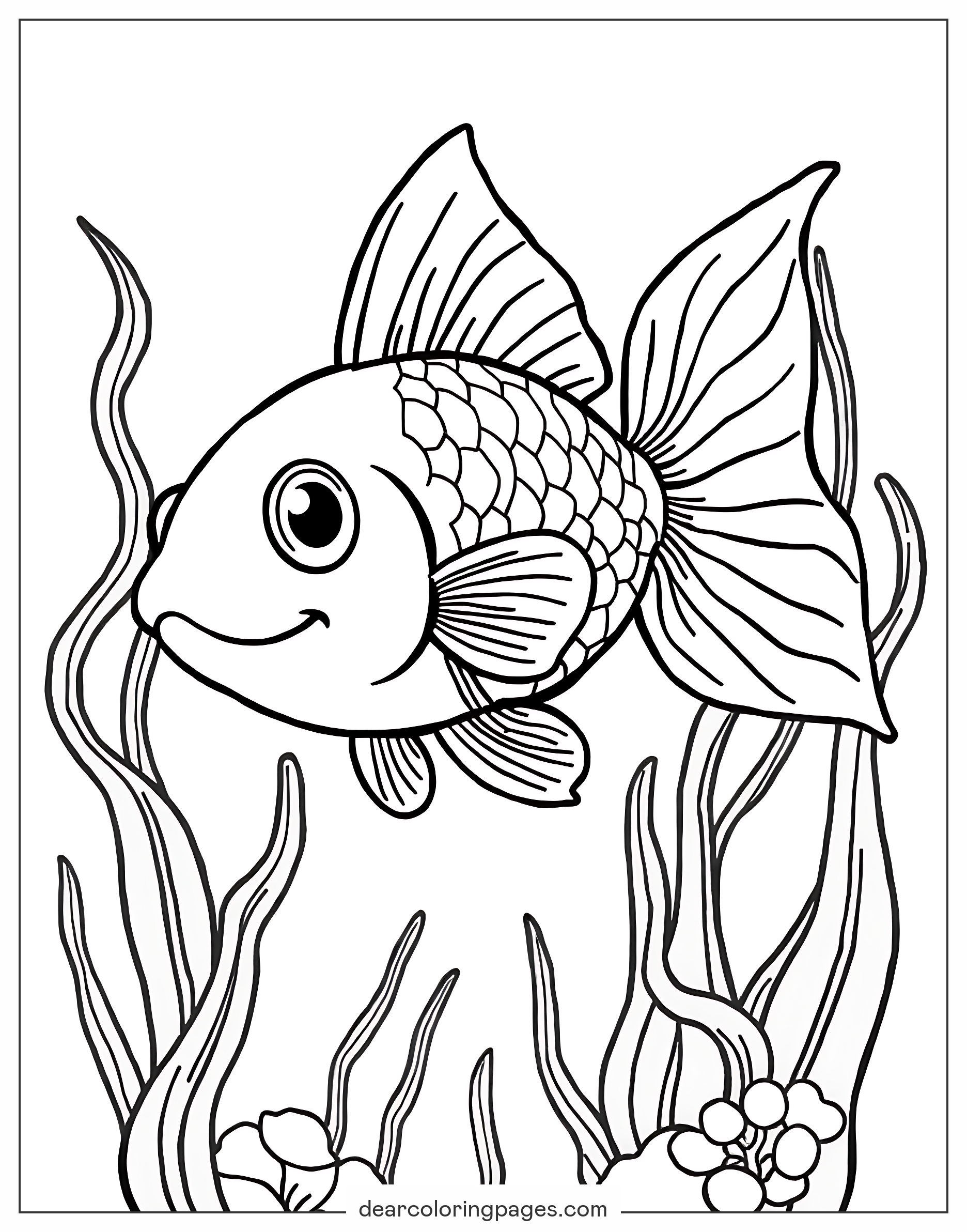 Goldfish Coloring Sheet Goldfish Coloring Sheet