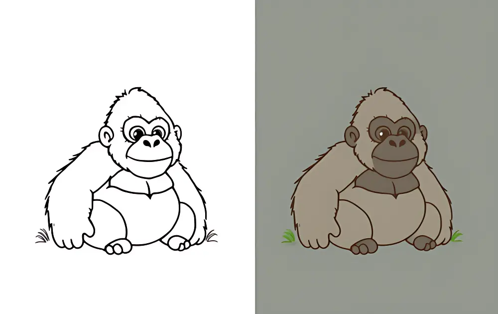 Gorilla Coloring Pages