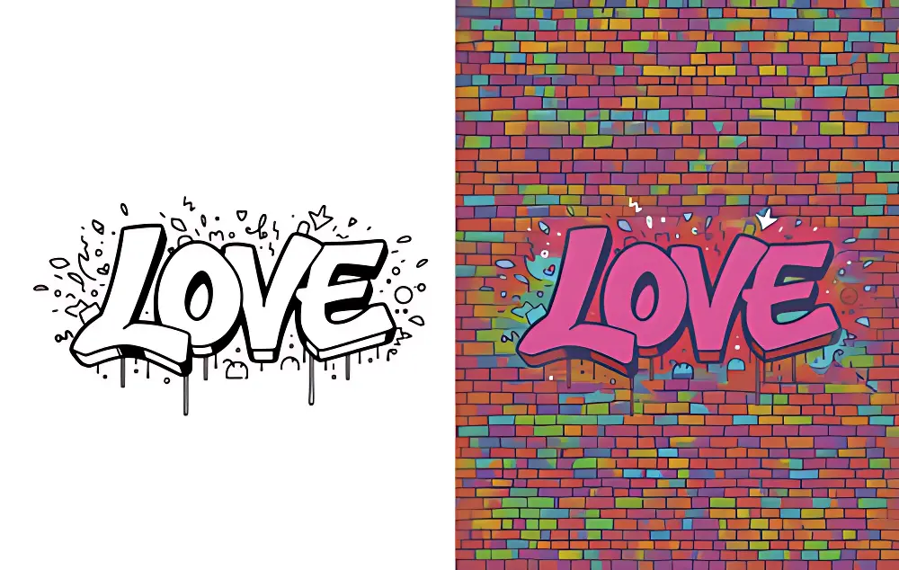 Graffiti Coloring Pages