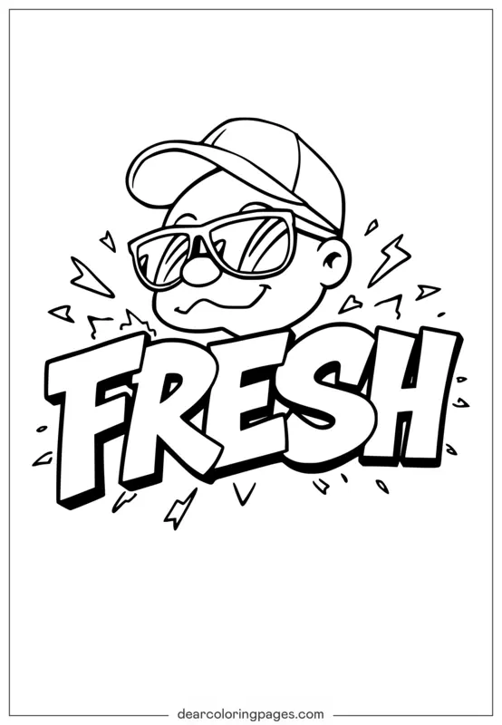 Disegno da Colorare Personaggio Graffiti Fresh