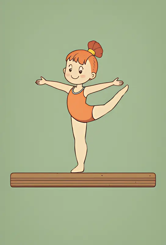 스포츠 및 활동 색칠공부 - 체조 색칠공부