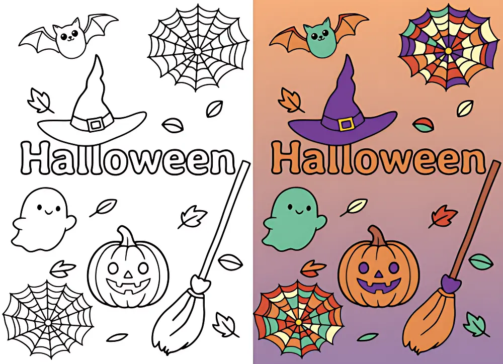 萬聖節塗色頁 | Dear Coloring Pages