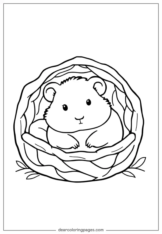 Hamster in Cozy Nest