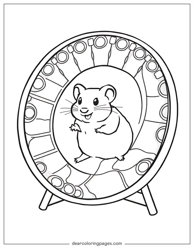 Hamster Running inside a Wheel