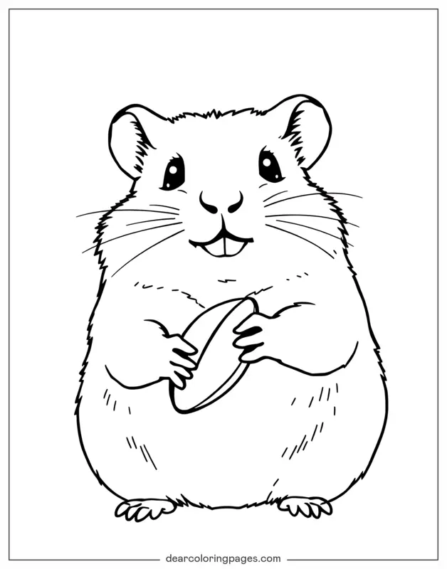 Hamster Holding a Nut