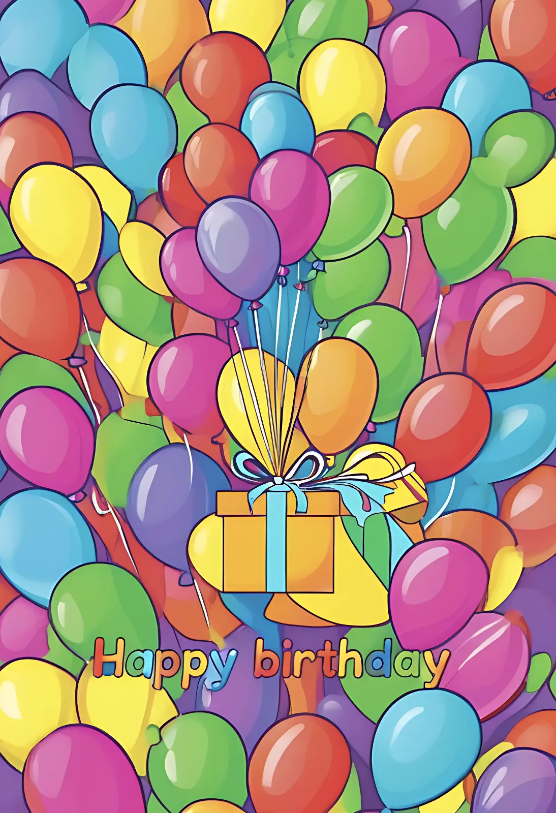 Seasonal and Holiday Coloring Pages - Happy Birthday Coloring Page