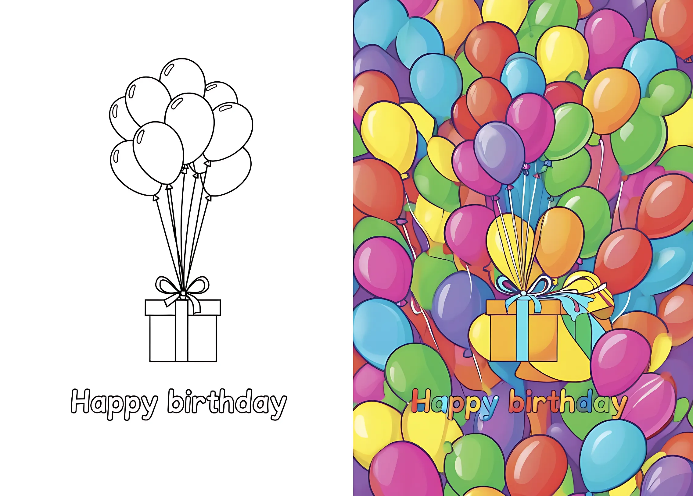 Happy Birthday Coloring Pages