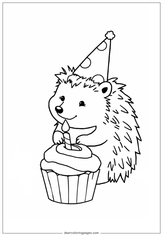 Animali Disegni da Colorare - Riccio Disegno da Colorare
