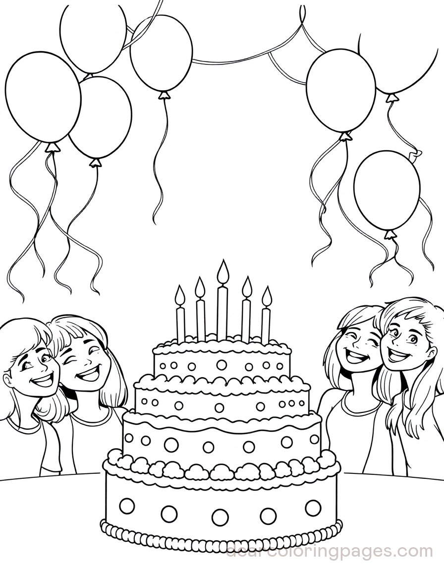 Birthday Party Coloring Page