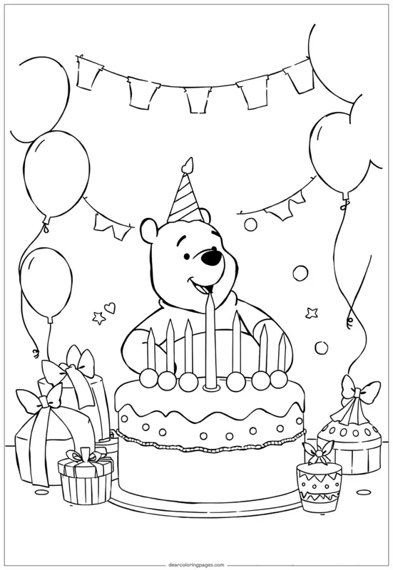 Alles Gute zum Geburtstag Ausmalbild - Geburtstagsfeier