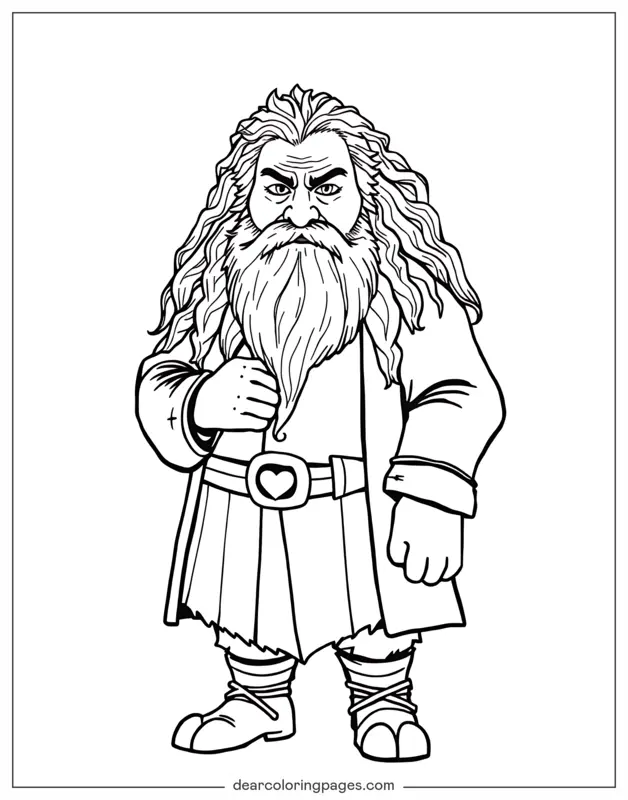 Harry Potter Dibujo para Colorear - Hagrid