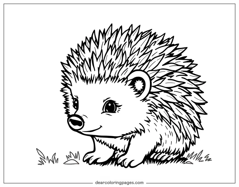 Igel Ausmalbild - Baby Igel