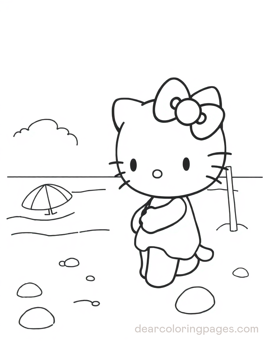 Hello Kitty on the Beach