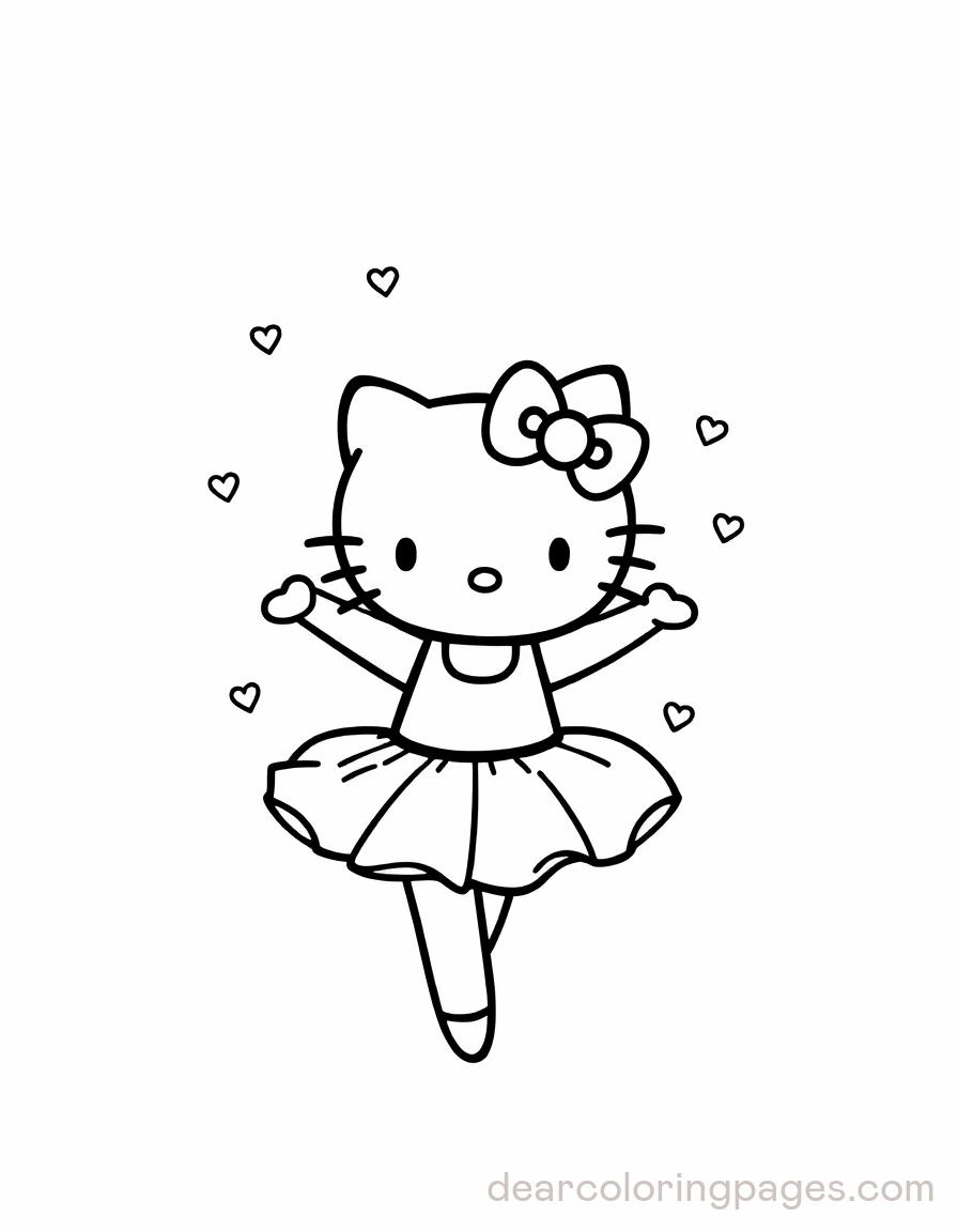 Ballerina Coloring Page - Ballerina Kitty