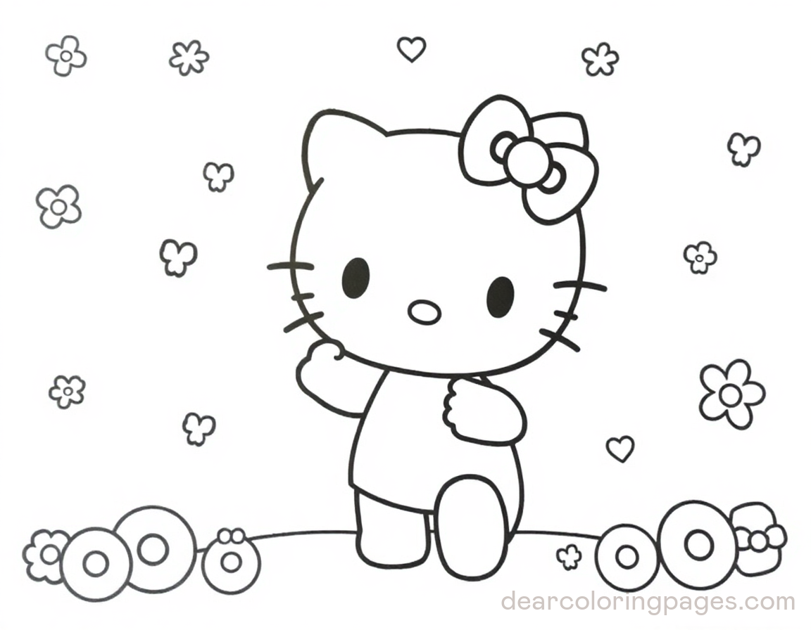 Hello Kitty with Flowers