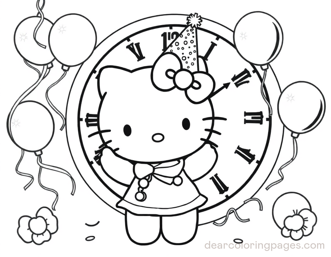 Hello Kitty Celebrating New Year