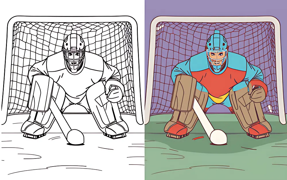 Hockey Disegni da Colorare
