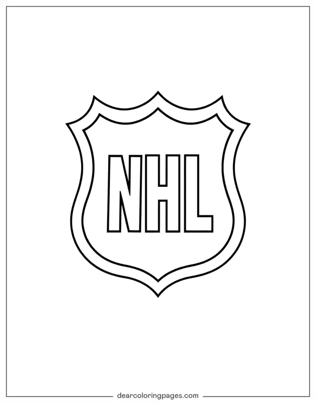 Hockey Coloring Page - NHL Logo