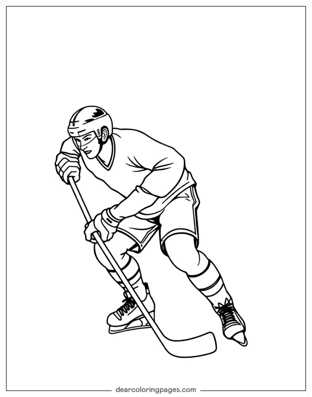 Hockey Coloring Page - Hockey Player
