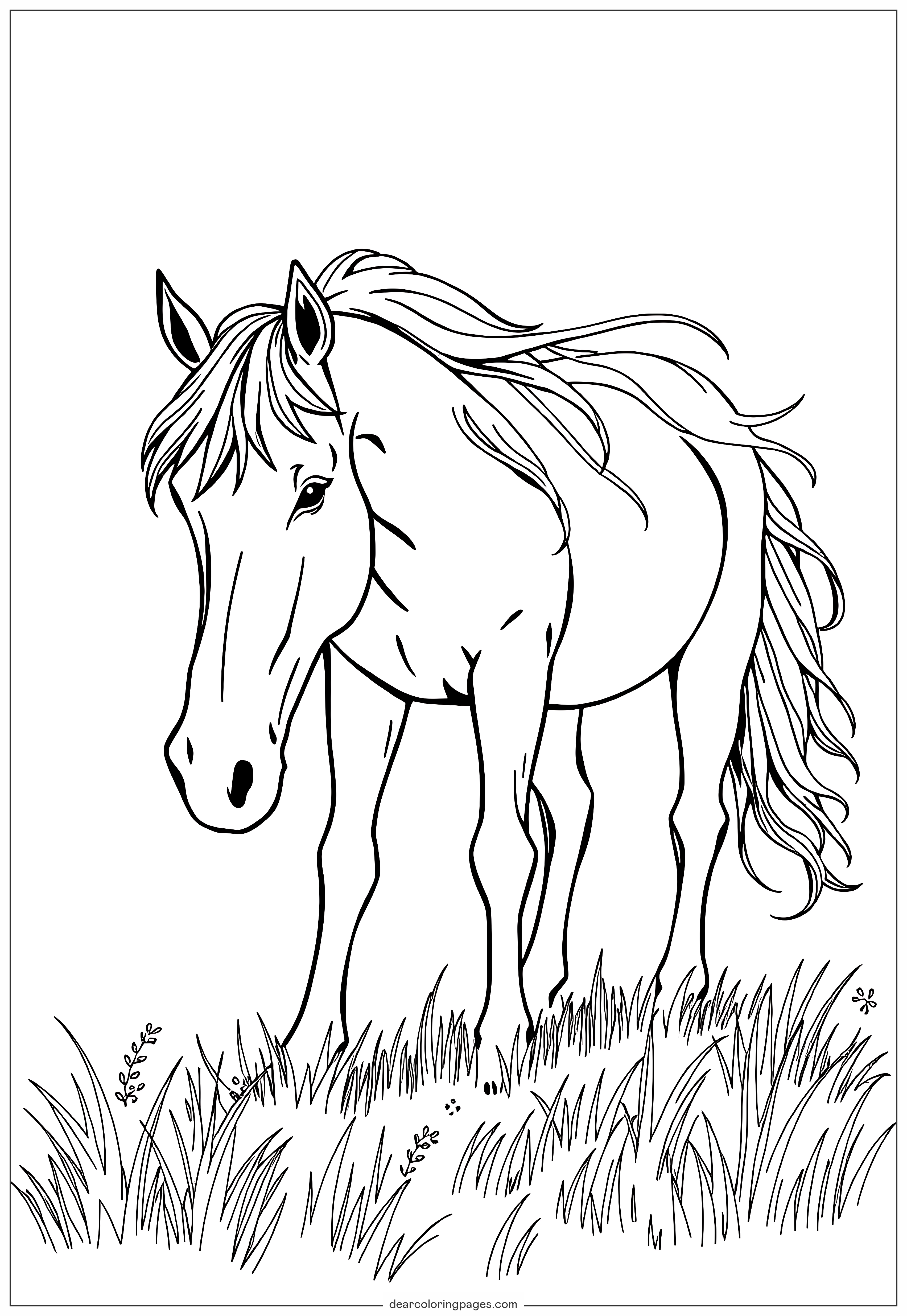 Animal Dibujos para Colorear - Caballo Dibujos para Colorear
