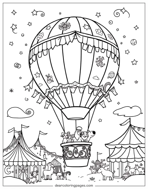 Hot Air Balloon at a Carnival