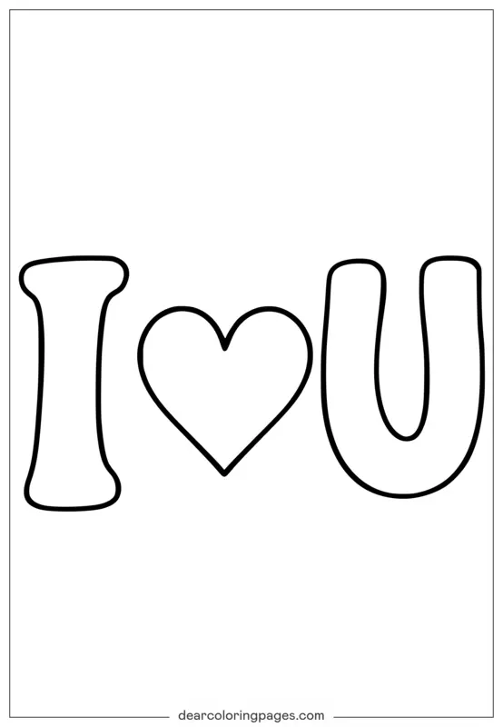 Ich liebe dich Ausmalbild - Ich liebe dich Ausmalbild - Ich Herz U