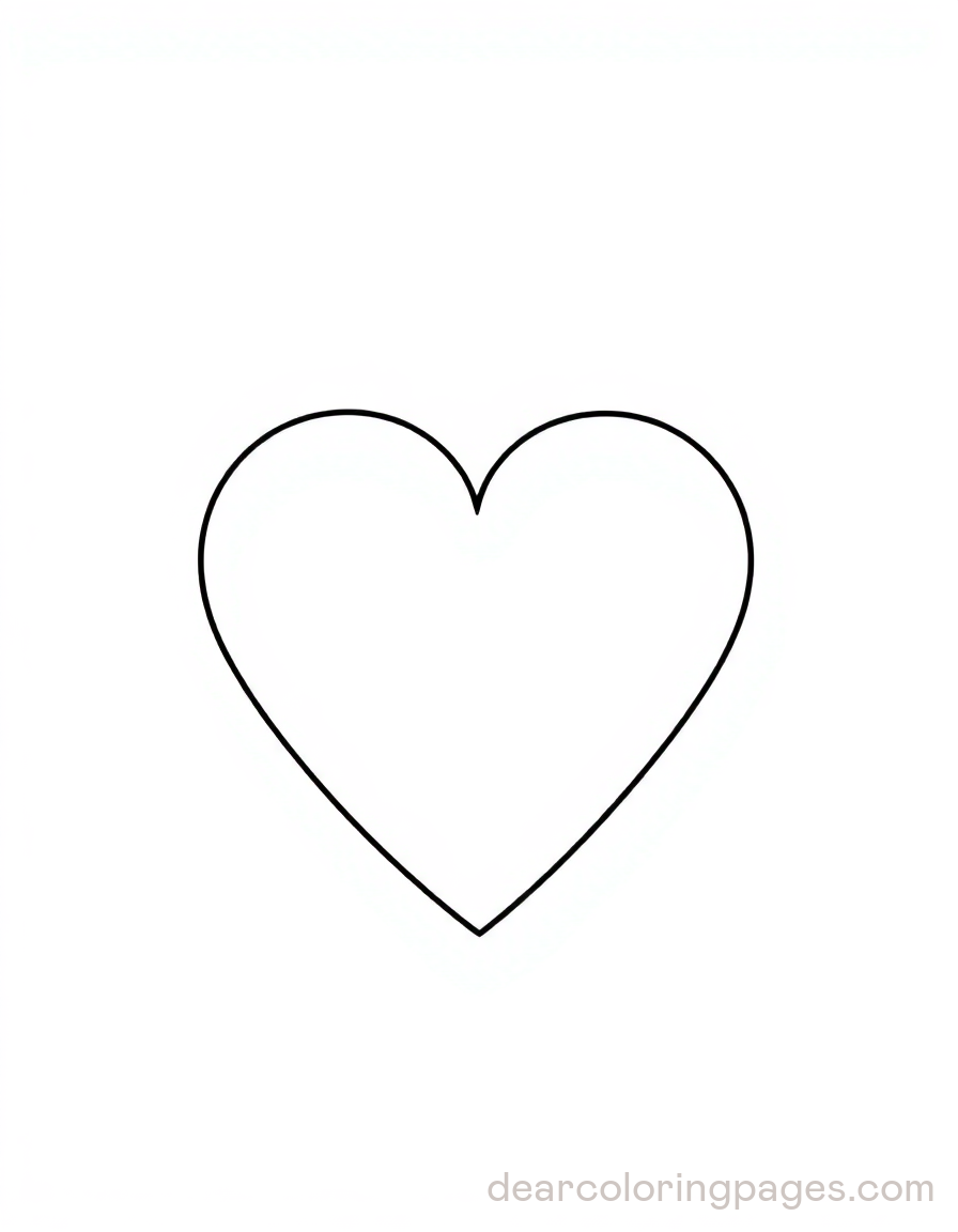 Simple Heart Coloring Page