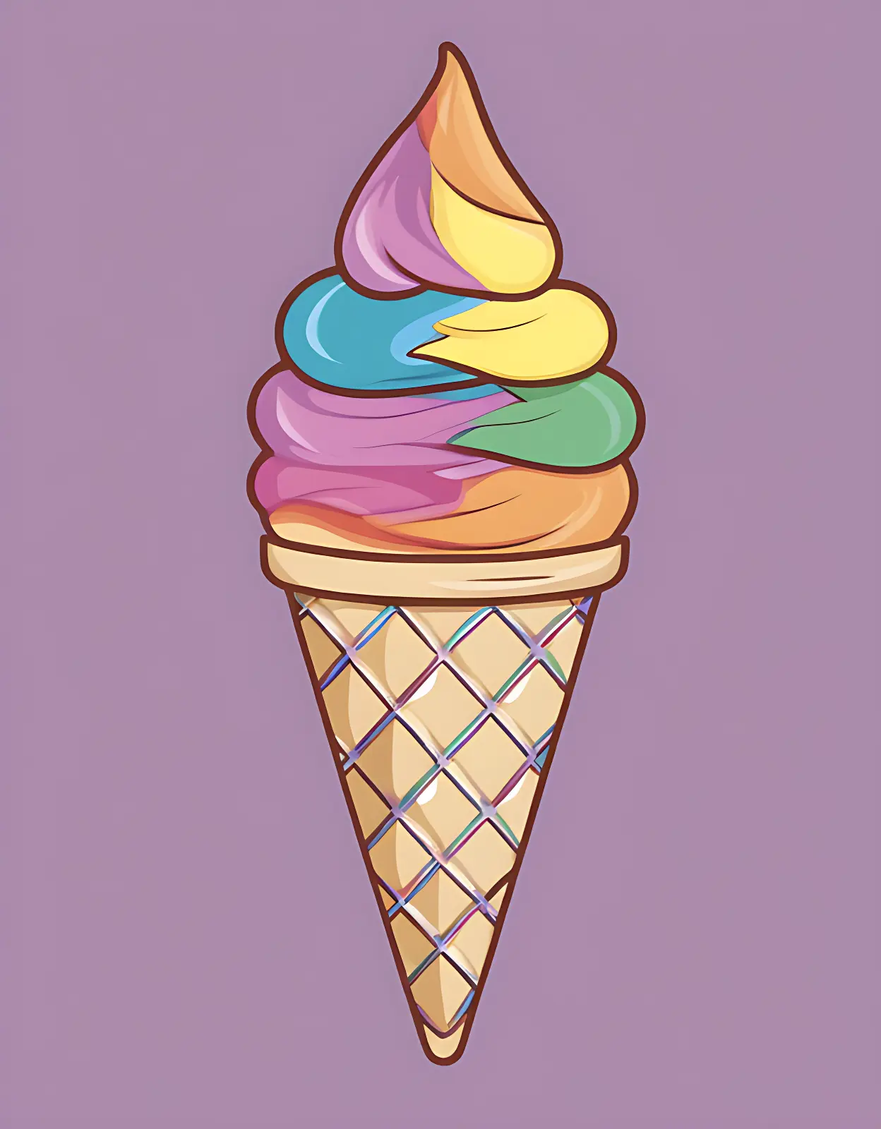 Essen Ausmalbilder - Eiscreme Ausmalbild