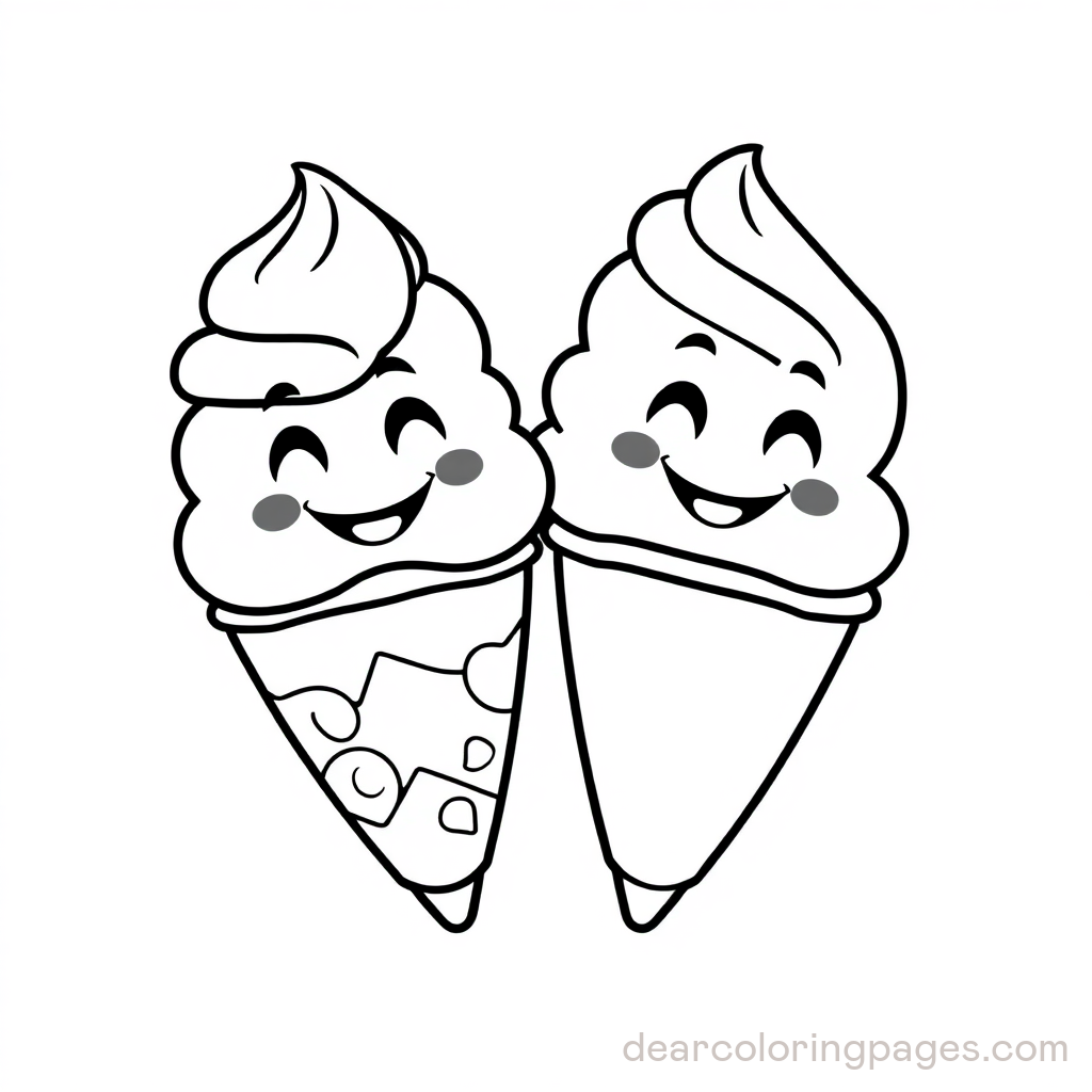 Cartoon Style Ice Creams