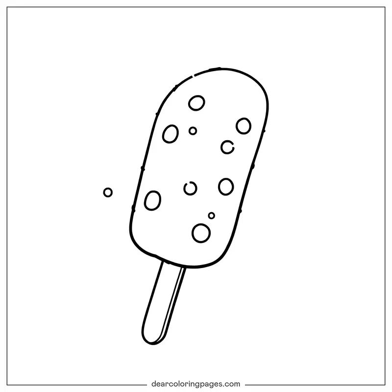 Verano Dibujo para Colorear - Palanqueta Kawaii