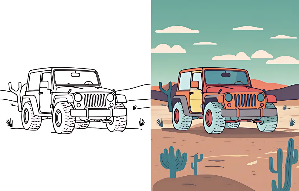 Jeep Coloring Pages | Dear Coloring Pages