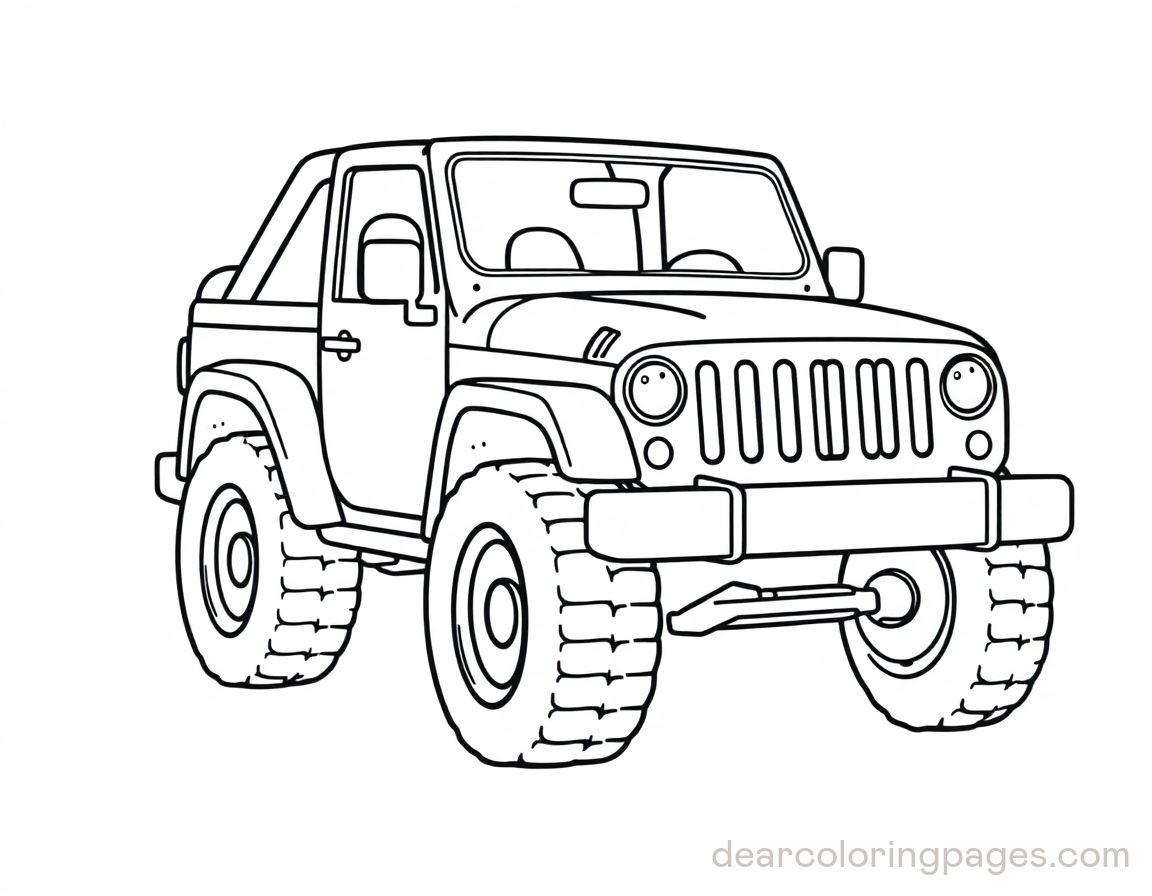 Disegno da Colorare di Jeep