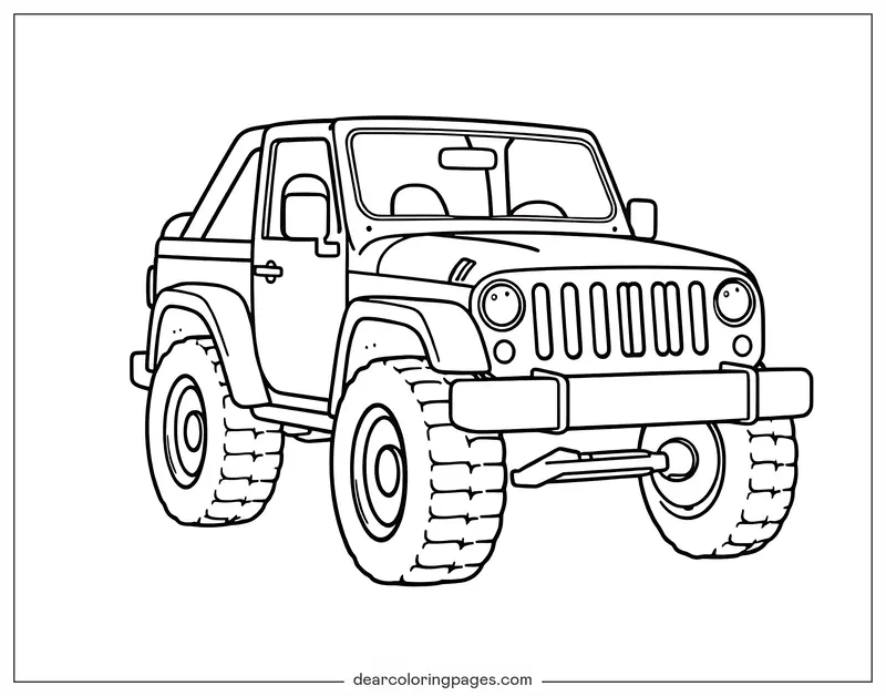 Jeep Coloring Page - Jeep