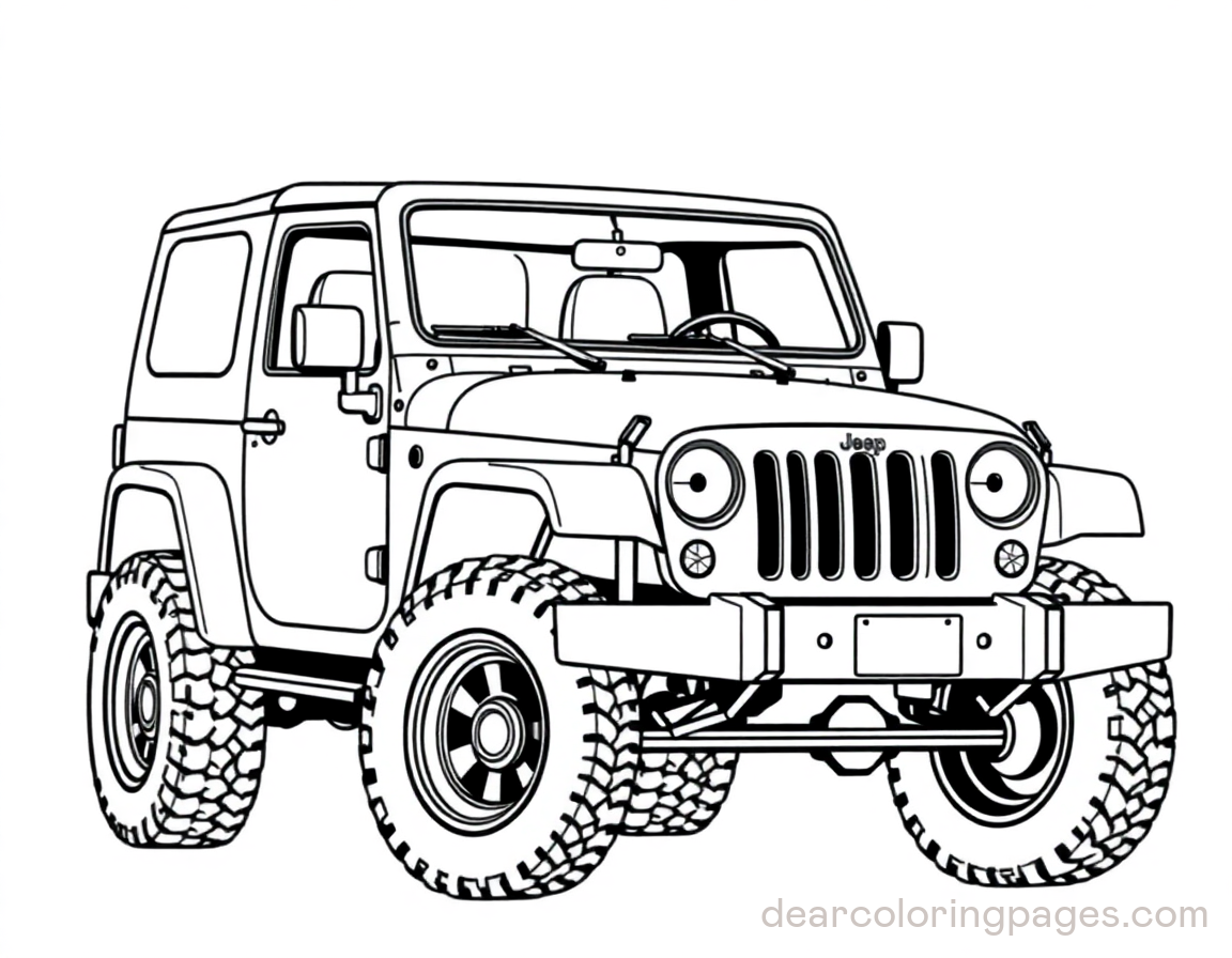 Disegno da Colorare di Jeep