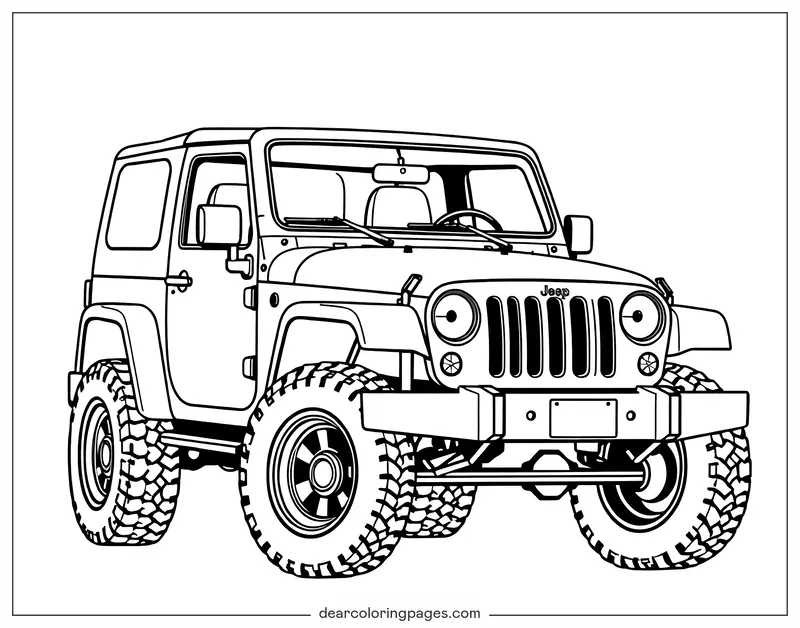 Jeep Coloring Page - Jeep Coloring Page
