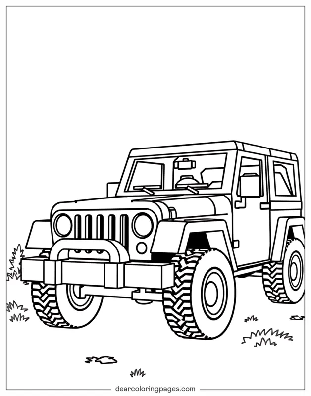 Jeep Coloring Page - Off-Road Jeep