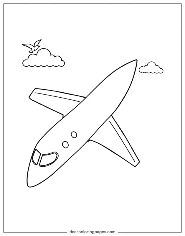 Jet Disegno da Colorare - Contorno Jet Semplice