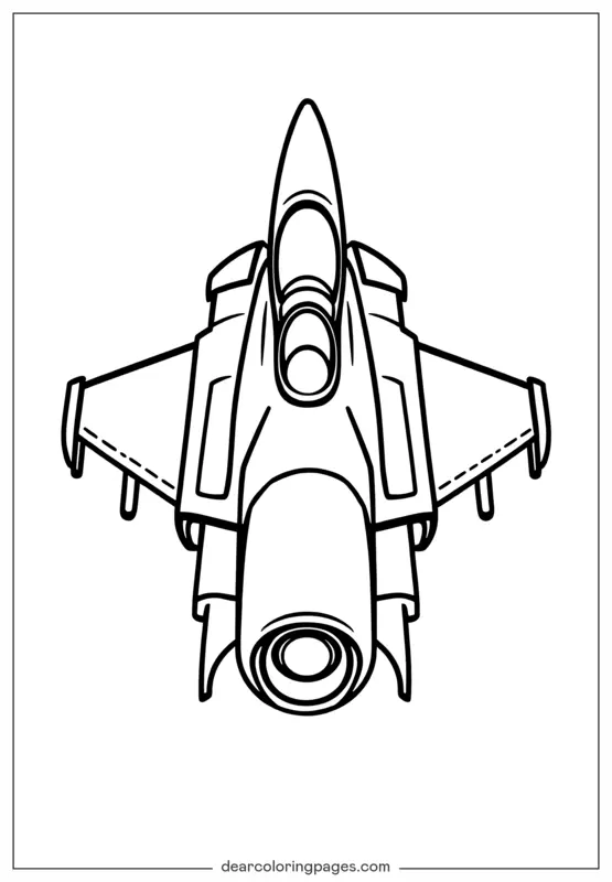 Jet Disegno da Colorare - Caccia