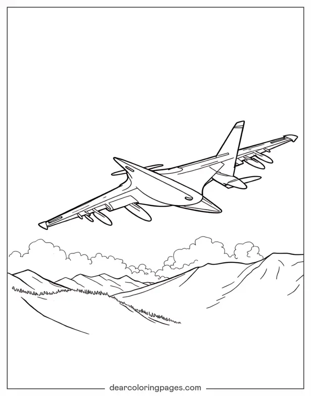 Jet Disegno da Colorare - Patrulla di Montagna