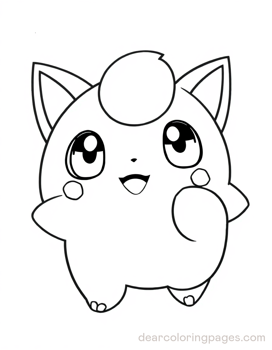 Cute Jigglypuff Coloring Page