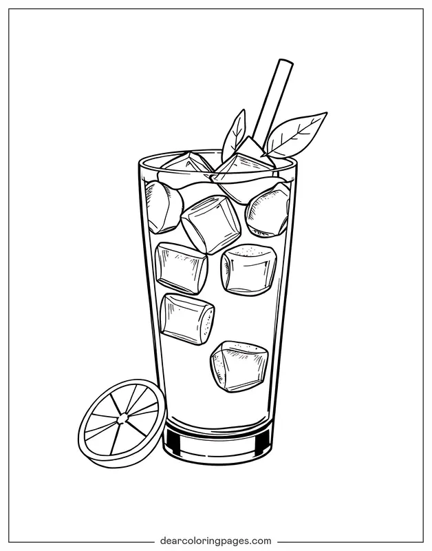 Coloriage de Jus – Jus d'orange