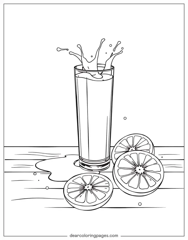 Coloriage de Jus – Jus frais