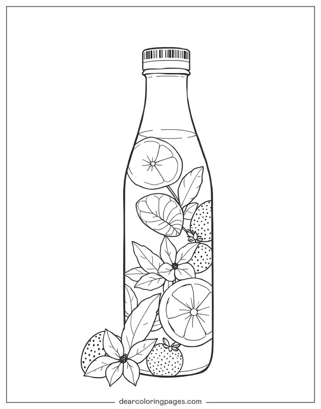 Coloriage de Jus – Mélange d'agrumes aux herbes