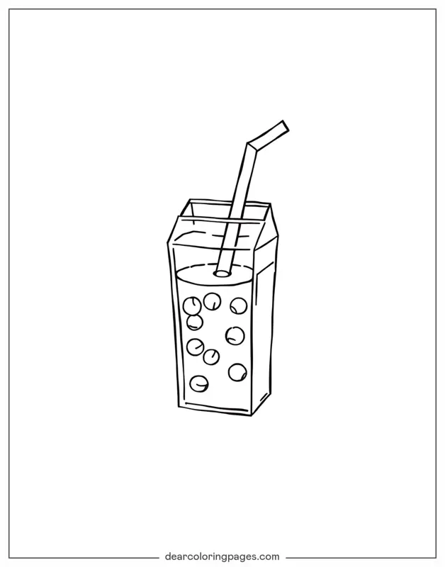 Coloriage de Jus – Boîte de jus